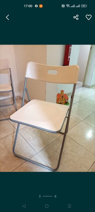 Oportunidade, vendo 4 cadeiras dobráveis