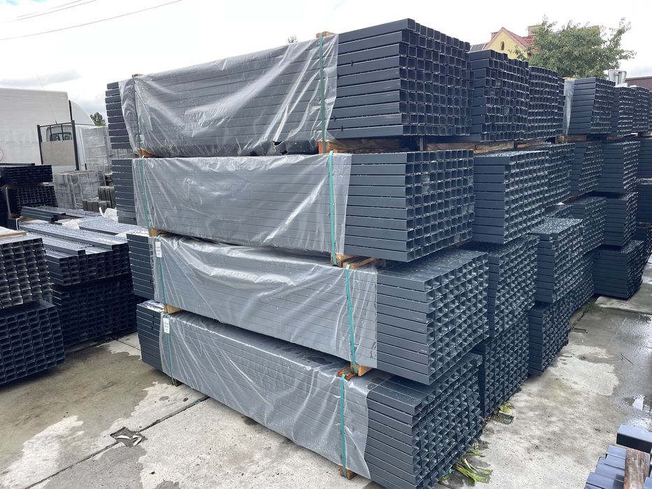 Słupki 60x40 2,3m PACZKA 100szt Grafit Antracyt Czarny 230cm