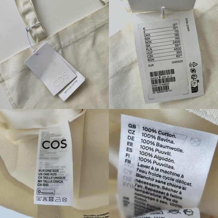 Cos сумка тоут шопер з полотна