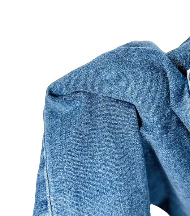 Jeansy rurki niebieskie dopasowane denim core S