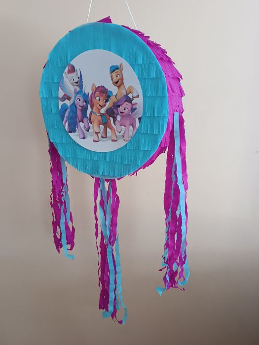 Zestaw piniata Pony Kucyki kij+imię