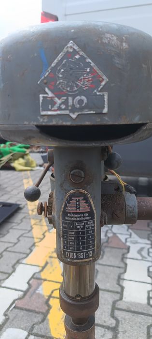 Wiertarka stołowa żeliwna – stary model – do renowacji / sprawna -