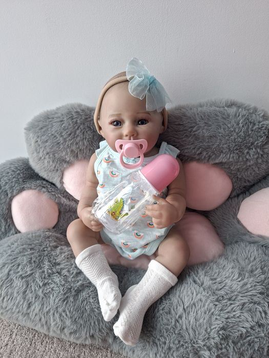 Lalka jak żywe dziecko reborn piękna NOWA duża 48 cm ubrana jak na zdj