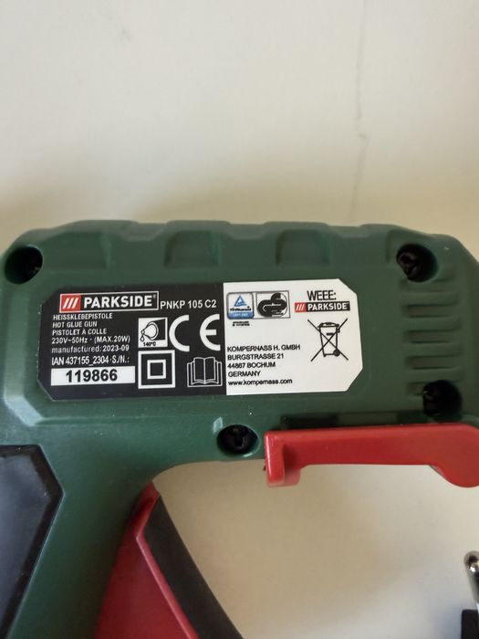 Термоклейовий пістолет Parkside PNKP 105 C2