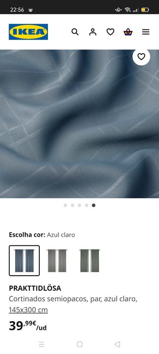 Cortinados Prakttidlosa 1par, IKEA. NOVOS