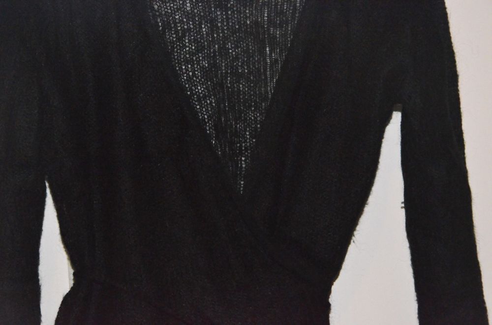 casaco malha preto DKNY Donna Karan tam M 38 como novo