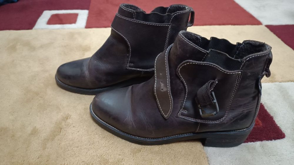 Сапоги кожение женские