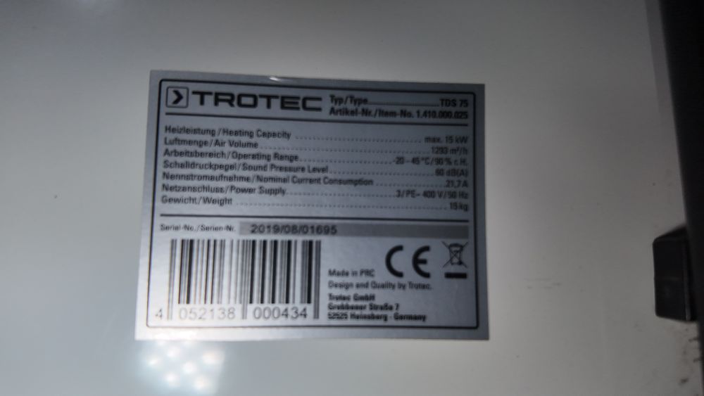 Nagrzewnica elektryczna 15 KW