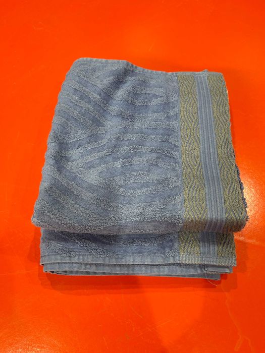 Conjunto de 2 toalhas de banho, azuis, 100% algodão
