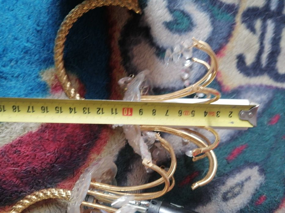 kinkiety szklano metalowe