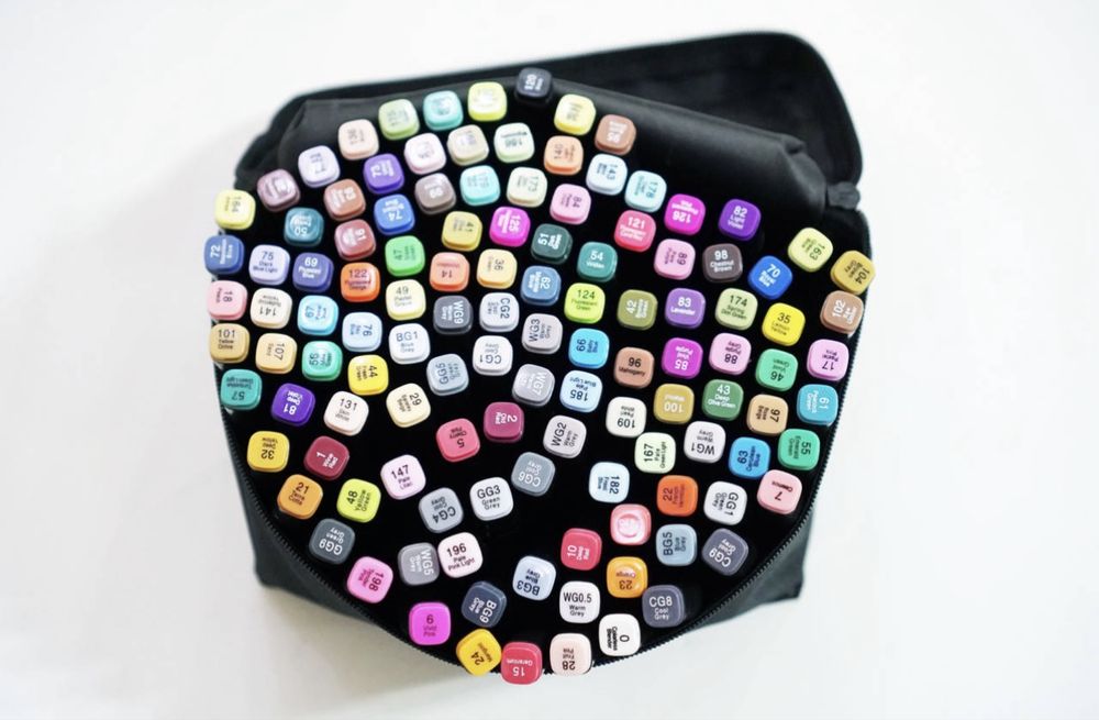 Набір маркерів для скетчингу 120шт. двосторонні для малювання Touch