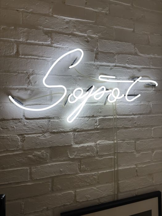 Neon Sopot szklany