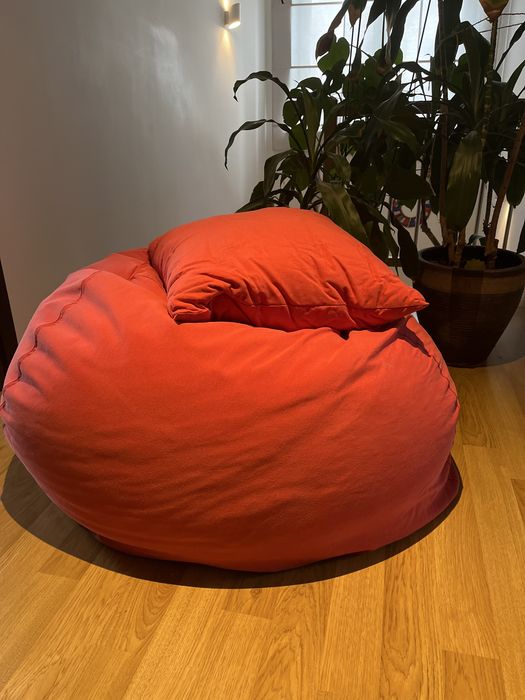 Czerwona pufa bean bag