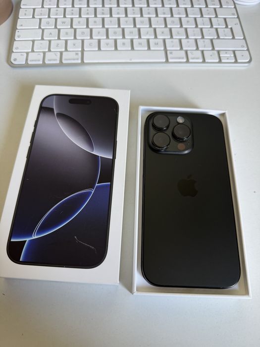 Bateria 100%  iPhone 16 Pro 256gb Black Titanium Stan Idealny