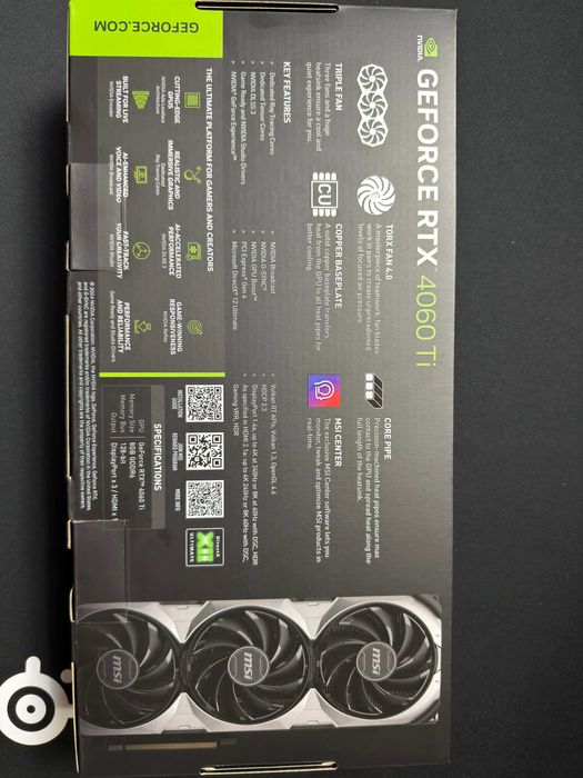 RTX 4060 Ti Ventus 3X E OC 8GB GDDR6