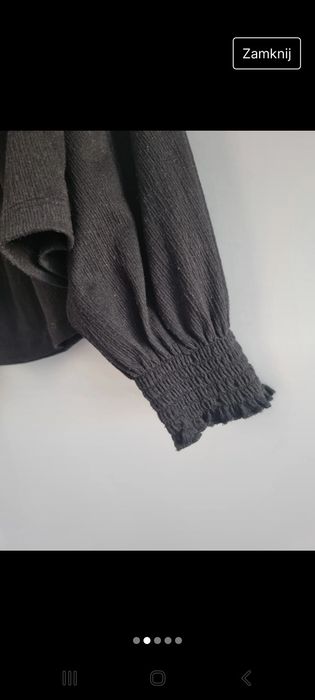 Bluzka hiszpanka, czarna h&m