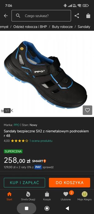 Sandały buty robocze rozmiar 47