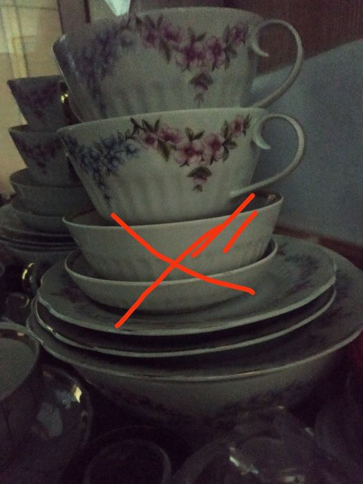 Набор посуды столовой и кофейные пары