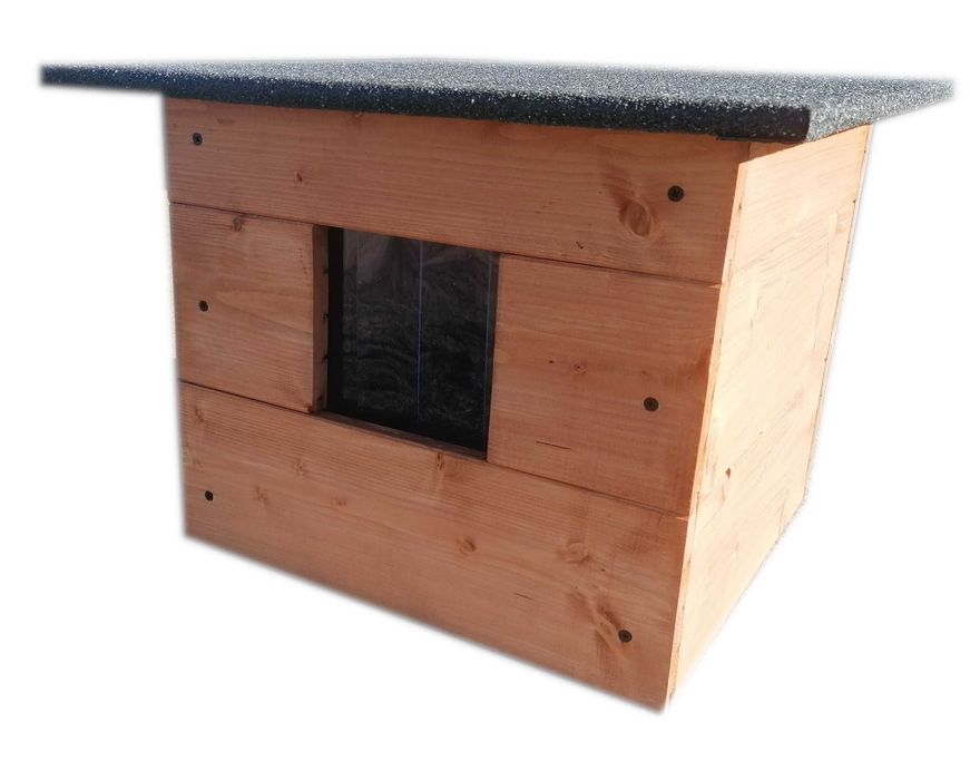 Buda domek dla kota ocieplana buda dla kota z kurtyną