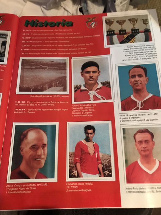 Caderneta cromos album Benfica