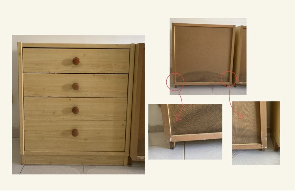 Conjunto de 3 Móveis Modulares (Gavetas, Porta e Prateleiras) - Tom Pinho