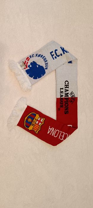 FC Barcelona FC Kopenhaga szalik piłkarski łączony używany