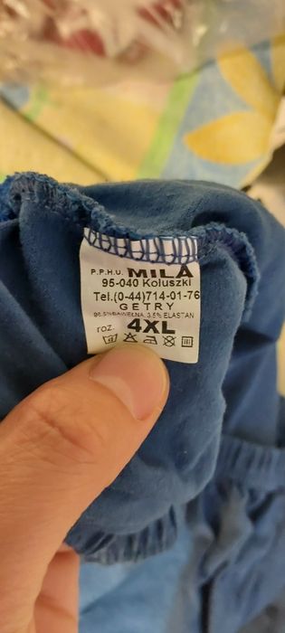 Rybaczki leginsy 3/4 niebieskie legginsy mila L Xl