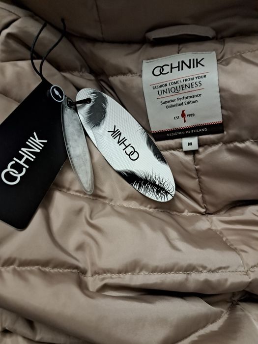 Kurtka płaszczyk  parka ,puch ,naturalny jenot i lis.OCHNIK