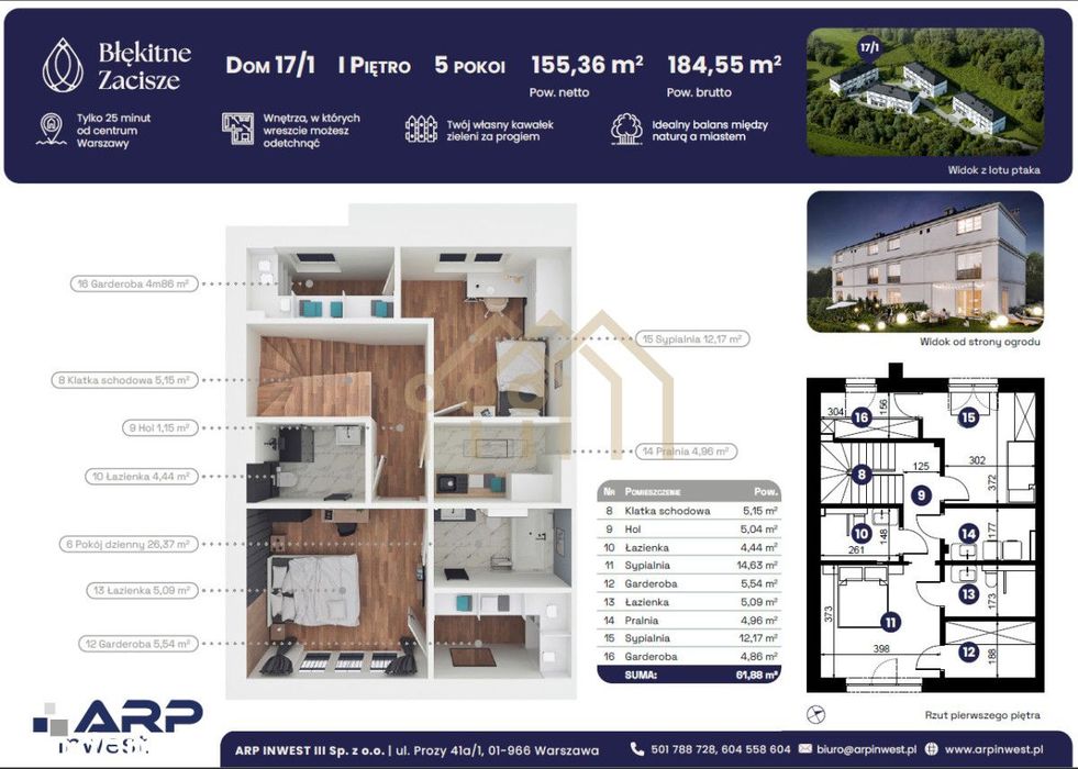 Nowoczesne domy – Mościska | 184,55 m² | Garaż