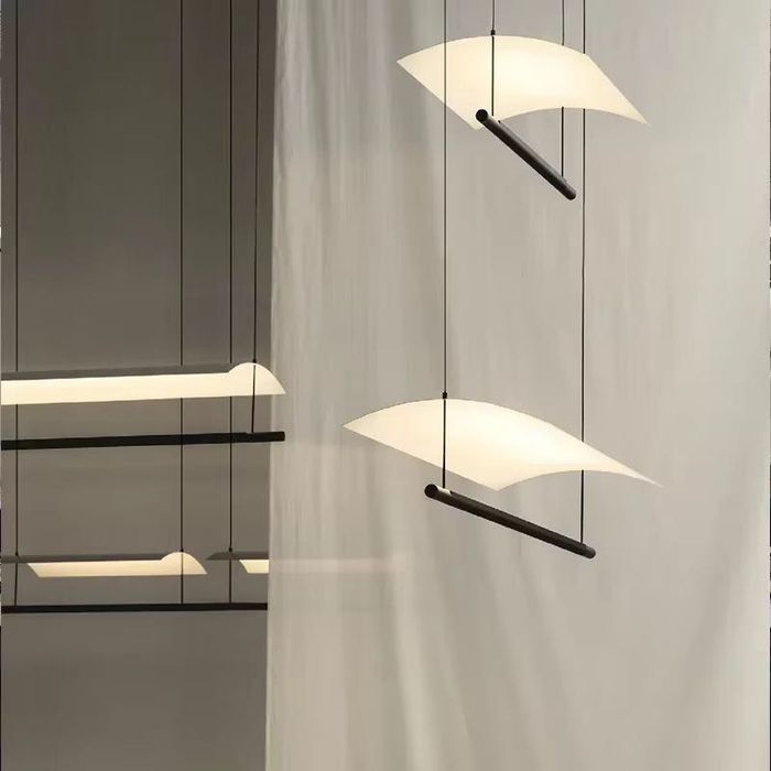 Nowoczesna lampa wisząca LED 99x130 - minimalistyczna (trójkolorowa)