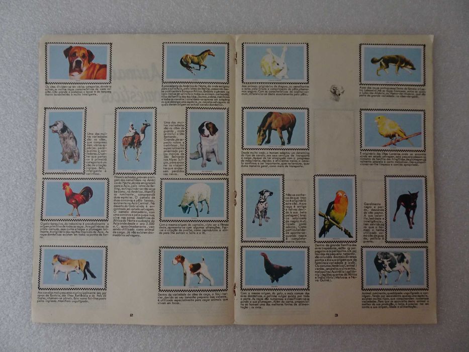 Caderneta de cromos completa Animais domésticos .