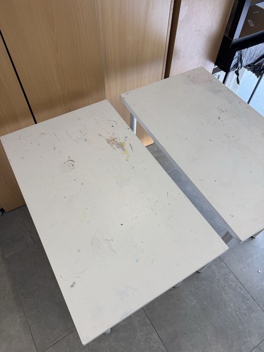 Dwa stoliki ikea Linnmon z nogami Adils 100x60