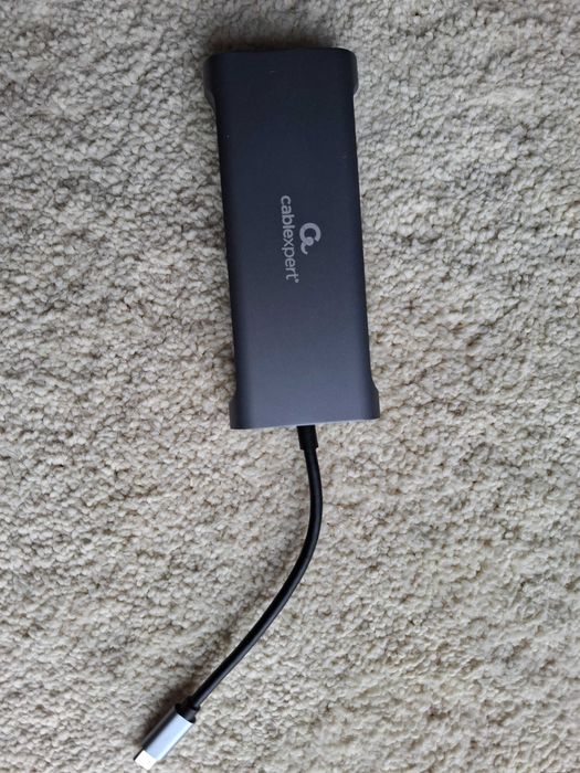 Cablexpert Stacja dokująca USB-C Metal Nano Dock 4K HDMI + LAN 10 in 1