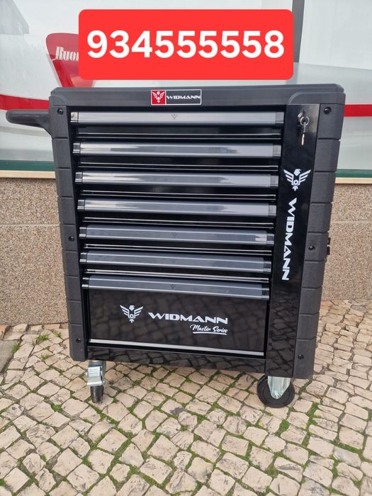 Carrinho de ferramentas7 gavetas 6 chaise + porta de lado