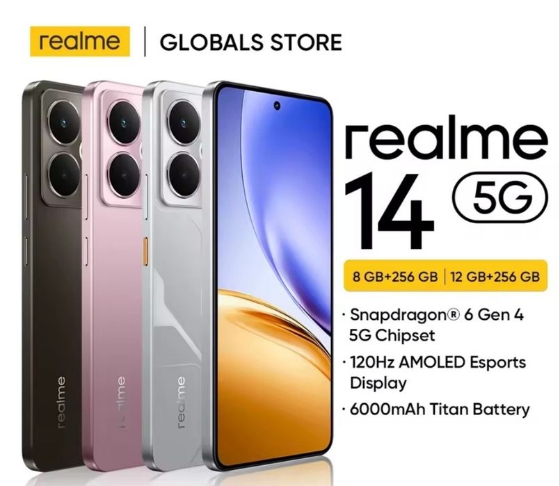 Realme 14 "5G"  8/256 з NFC Версія з зарядкой в комплекті