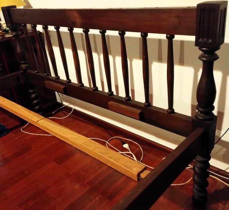 Cama Casal 140X190 Madeira Maciça