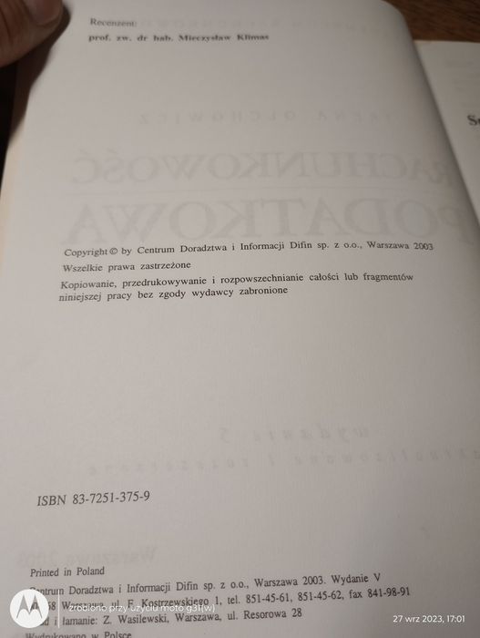 Rachunkowość podatkowa. Irena Olchowicz