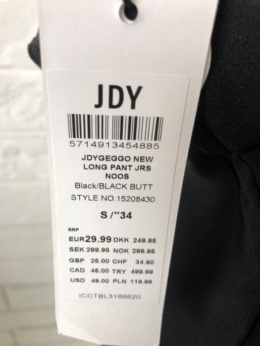 Spodnie damskie z szeroką nogawką JDY Rozmiar S