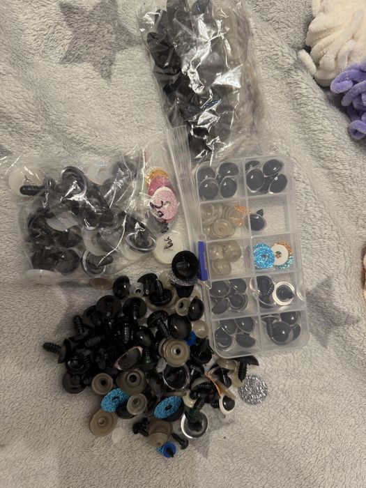 Włóczki himalayah dolphin baby i baby fox  , bezpieczne oczy