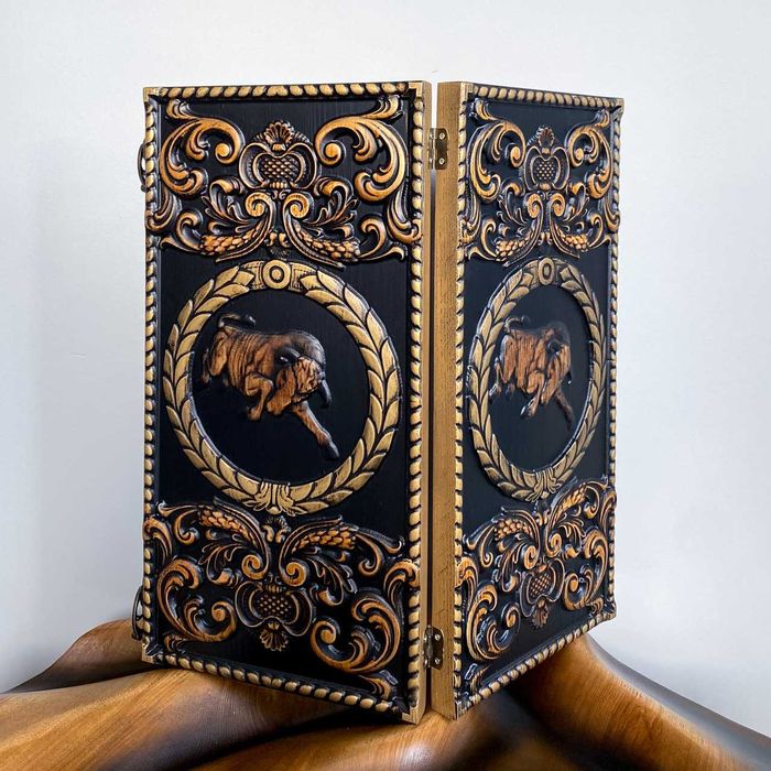 Нарди з дерева на подарунок Тризуб, Україна від ВИРОБНИКА