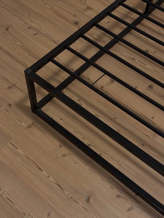 Cama de casal em metal preta – vidaXL