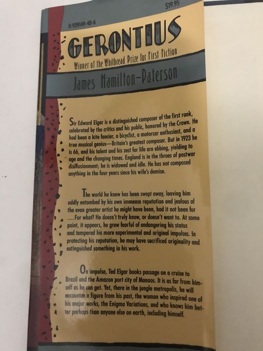 Gerontius fiction by James Hamilton Paterson