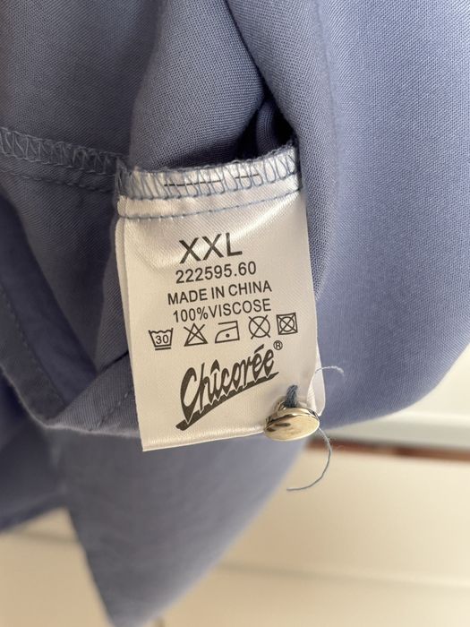 Jasnoniebieska bluzka oversize z wiskozy Chicoree 44