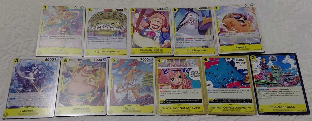 lote de 58 cartas tcg one piece op11