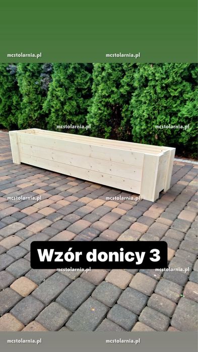 Donica drewniana doniczka warzywniak
