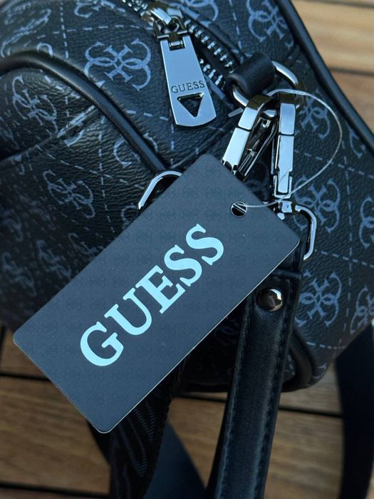 Сумка Guess Vezzola Smart через плечо сумка Гесс барсетка Гуес черная