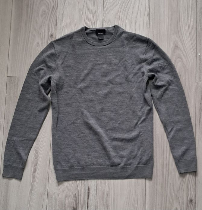 Sweter męski szary S H&M Merino Wool