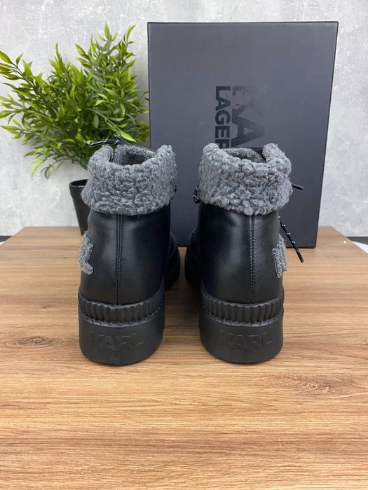 Karl Lagerfeld Trekka II Hiker Fleece r. 40 - eleganckie trzewiki