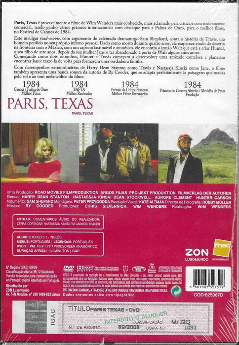 Paris, Texas (edição FNAC) (novo)