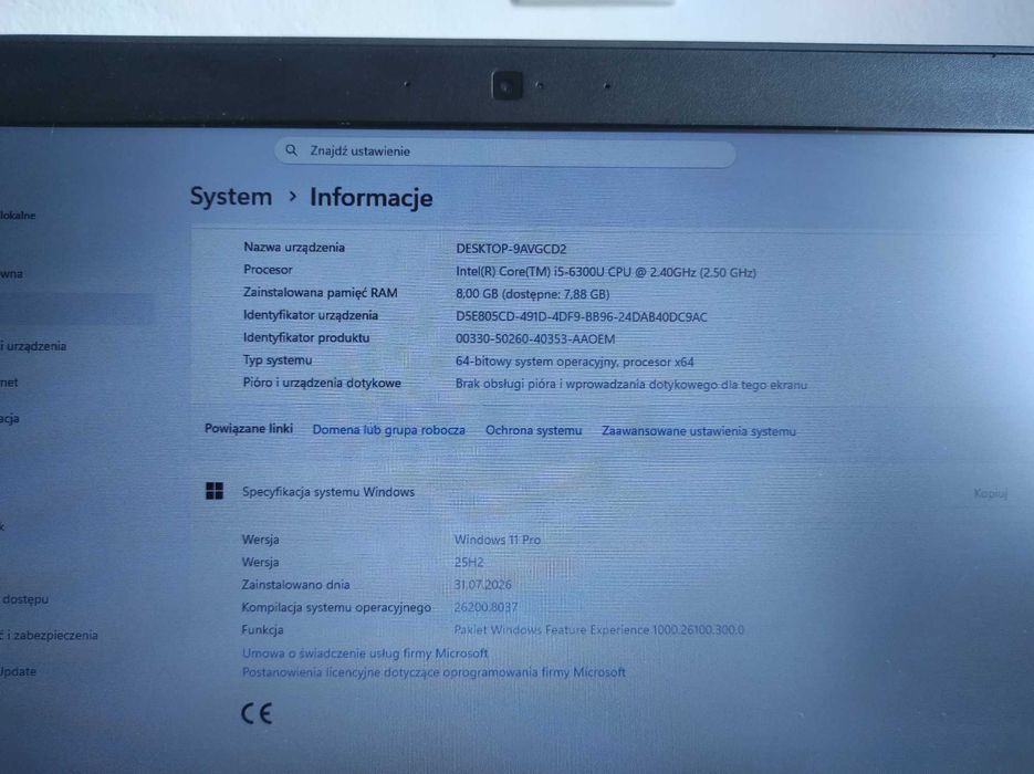 Laptop Dell Latitude e5470 i5-6200, SDD 256 GB, 8GB RAM